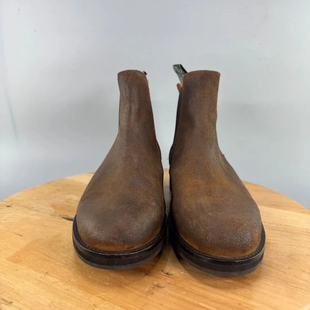 Polo Ralph Lauren Bryson Chelsea Boots‎ Mens Size 11 D Brown Suede Lug Sole EUC